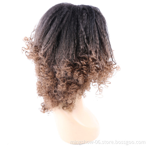 12" Long afro curly kinky bob wigs for black women